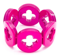 Clover Resin Bracelet | Hot Pink