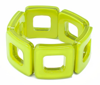 Square Cutout Bracelet | Lime