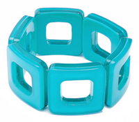 Square Cutout Bracelet | Bright Blue