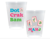 Mahjong Shatterproof Plastic Cups | Set of 10