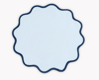 Scallop Edge Placemat Round | Ice Blue