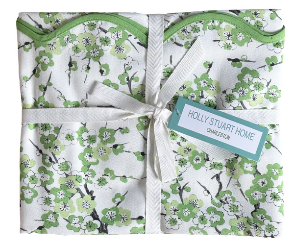 Blossom Mahjong and Game Tablecloth | Green