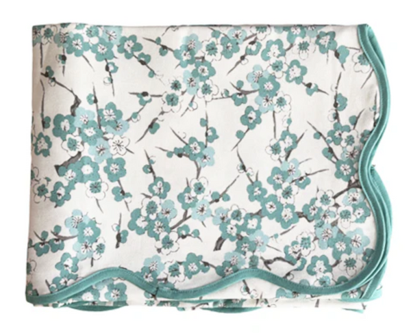 Blossom Mahjong and Game Tablecloth | Seafoam