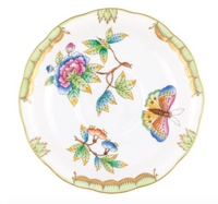 Queen Victoria Tea Saucer | Green