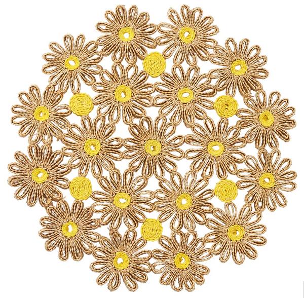 Daisy Placemat | Natural/Yellow