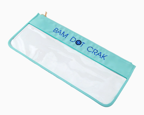 Mint Bam Dot Crack Mahjong Bag
