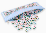 Light Blue Bamboo Mahjong Bag