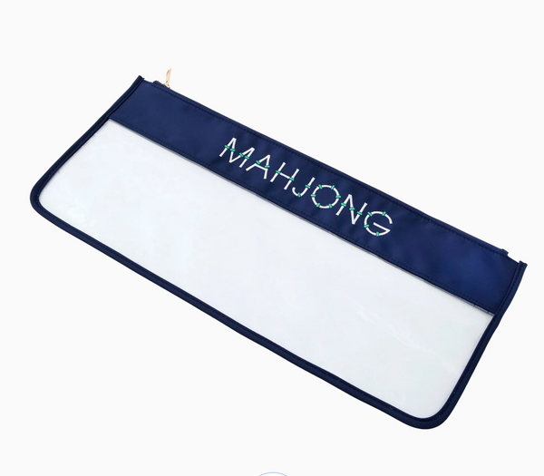 Navy Bamboo Mahjong Bag