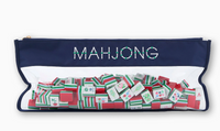 Navy Bamboo Mahjong Bag