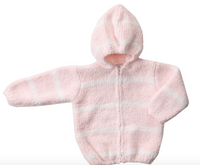 Chenille Stripe Hoodie | Pink/Ivory
