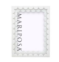 Acrylic Double Scallop Frame | White