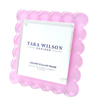 Square Scallop Frame | Pastel Pink