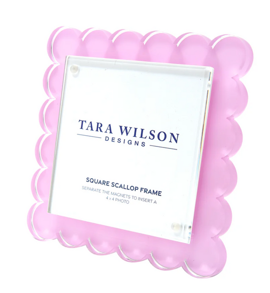 Square Scallop Frame | Pastel Pink