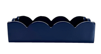 Scalloped Guest Towel Holder | Navy Blue