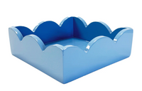 Scalloped Cocktail Napkin Holder | Cornflower Blue