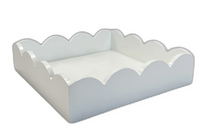Scalloped Notepad Holder/Tray | White