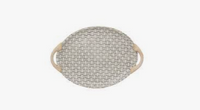 Small Oval Tray | Wicker Charcoal