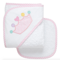 Hooded Towel & Washcloth Set | Pink Princess