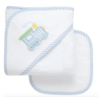 Hooded Towel & Washcloth Set | Train