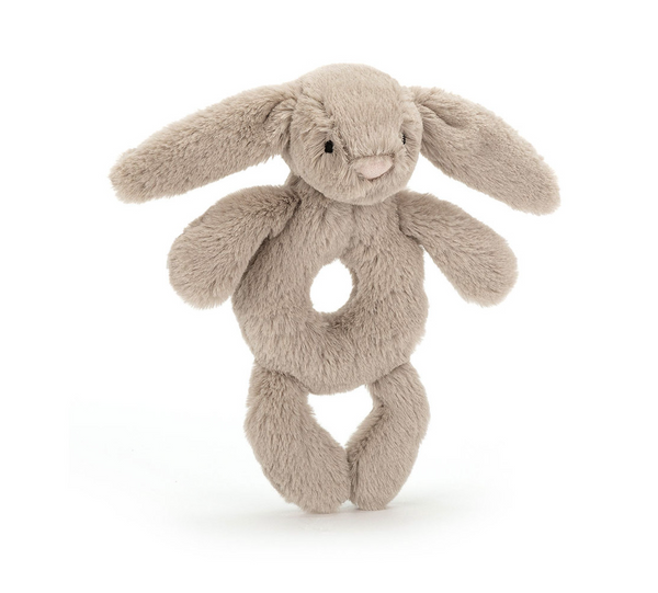 Bashful Bunny Ring Rattle | Beige