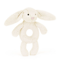 Bashful Bunny Ring Rattle | Cream