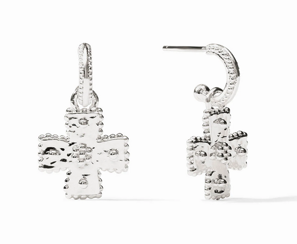 Canterbury Hoop & Charm Earring | Silver