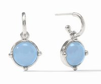 Honeybee Hoop & Charm Earring | Chalcedony Blue