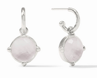 Honeybee Hoop & Charm Earring | Iridescent Clear Crystal