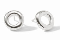 Wave Circle Stud | Silver