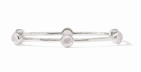 Milano Luxe Bangle | Medium Iridescent Clear Crystal