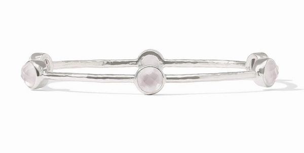 Milano Luxe Bangle | Small Iridescent Clear Crystal