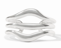 Wave Cuff Bracelet | Silver