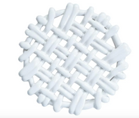 6" Round Trivet | White