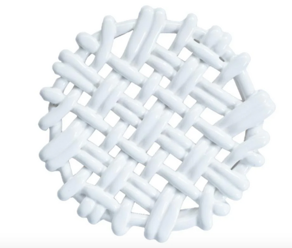 6" Round Trivet | White
