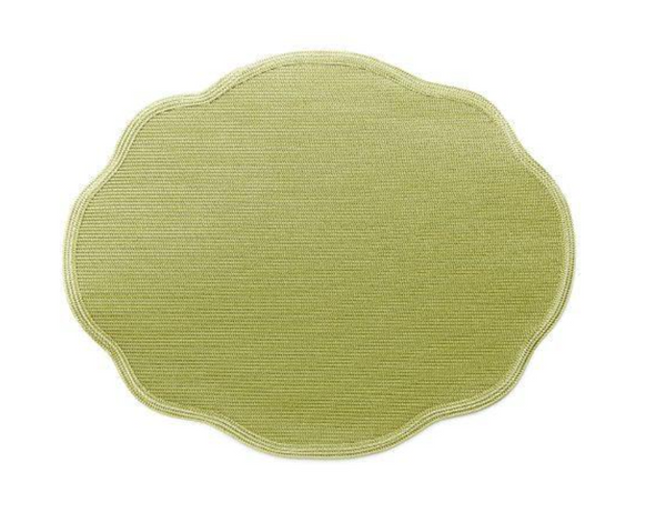 Oval Scallop Placemat | Moss Canary