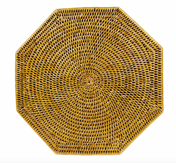 Rattan Octagonal Placemat | Honey