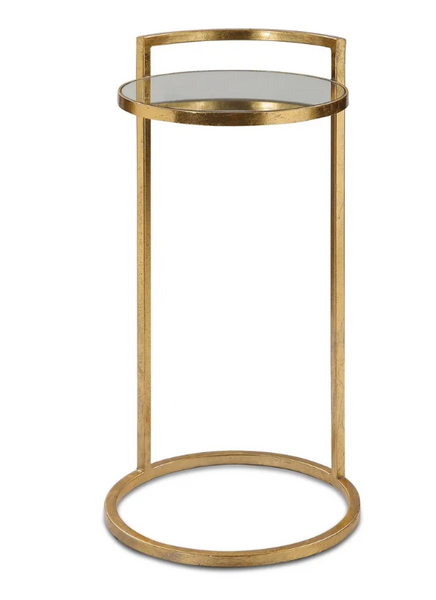Cailin Mirror Top Table | Gold
