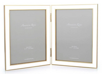 Enamel Double 5 x 7 Frame | White