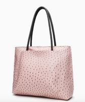 Ostrich Tote w/Dual Exterior Pockets | Blush