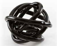Hand Blown Glass Knot | Black