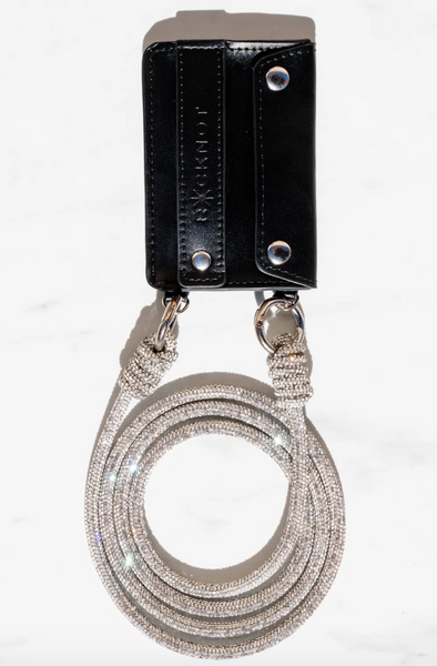 Phonepack Leather Wallet | 50" Crystal Strap