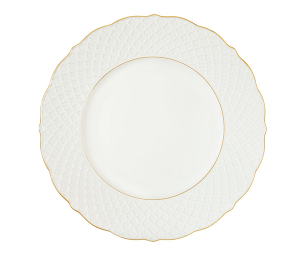Empire Dinner Plate | White/Gold