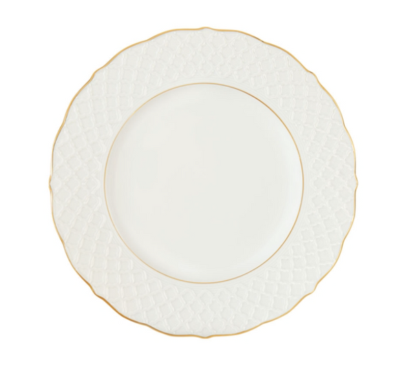 Empire Dessert Plate | White/Gold