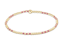 Hope Joy Pattern 2mm Bead Bracelet | Bright Pink
