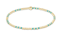Hope Joy Pattern 2mm Bead Bracelet | Turquoise