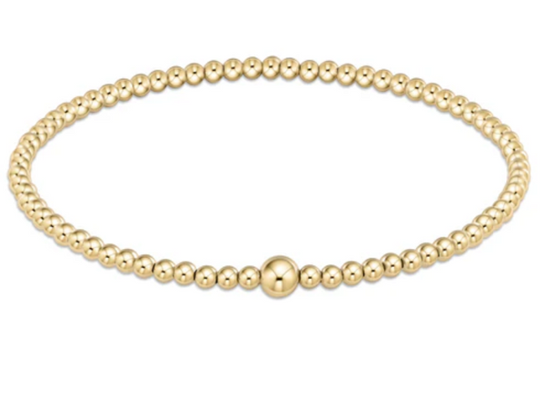 Classic Gold 3mm Gold Bead Bangle