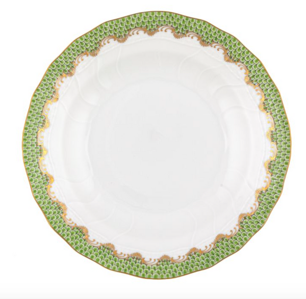 Fish Scale Dessert Plate | Green