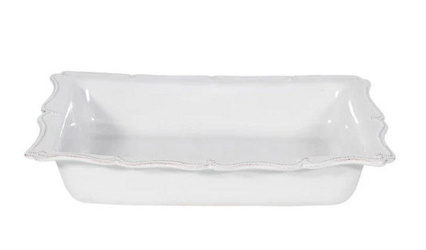 Berry & Thread Rectangular Baker | White