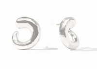 Solara Silver Spiral Earrings | Small