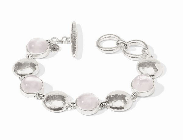 Solara Iridescent Clear Stone Bracelet | Silver